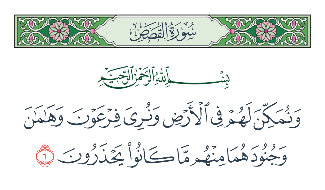  سورة القصص الآية رقم 6