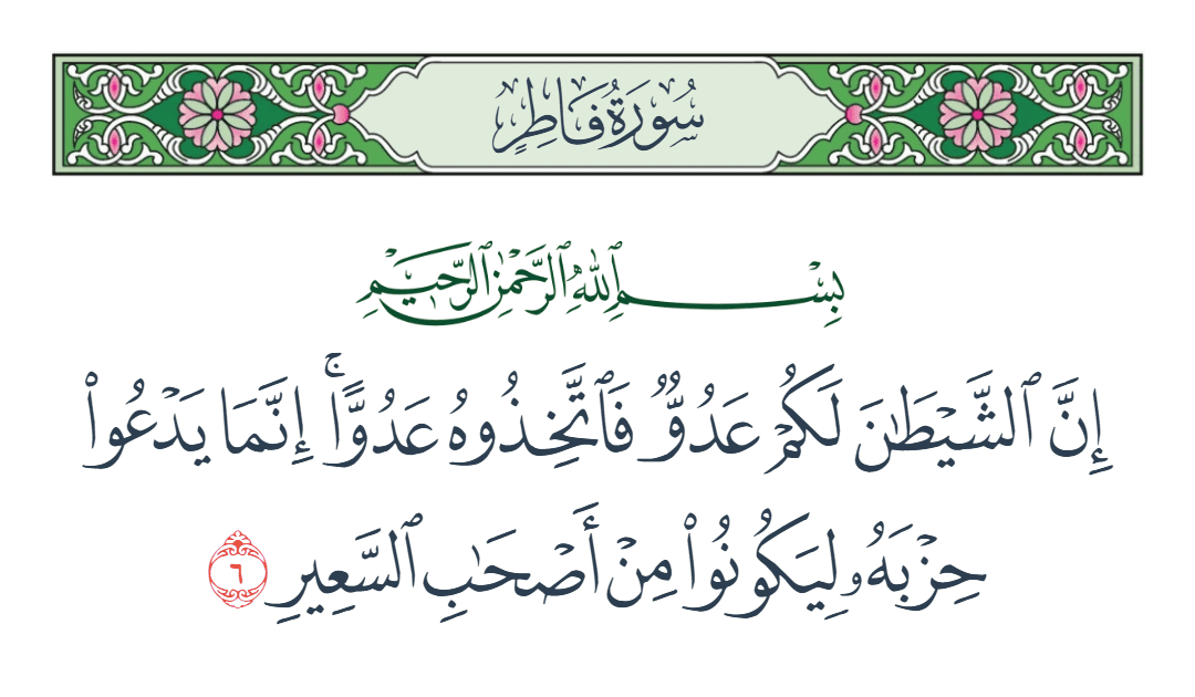  سورة فاطر الآية رقم 6