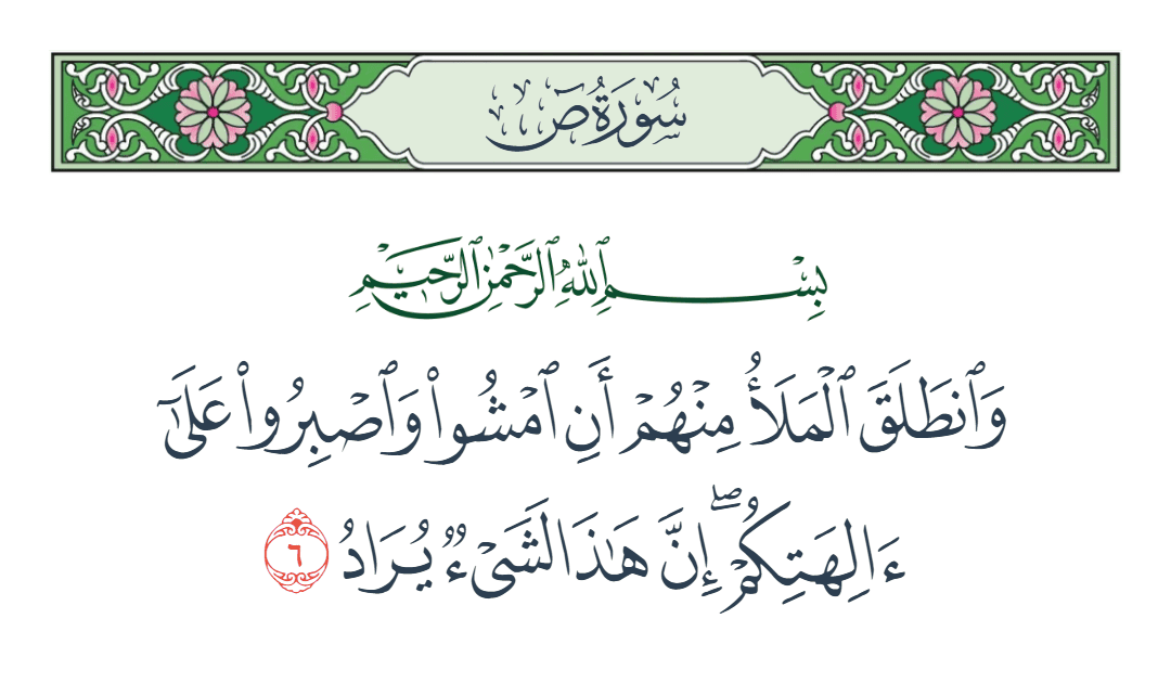  سورة ص الآية رقم 6