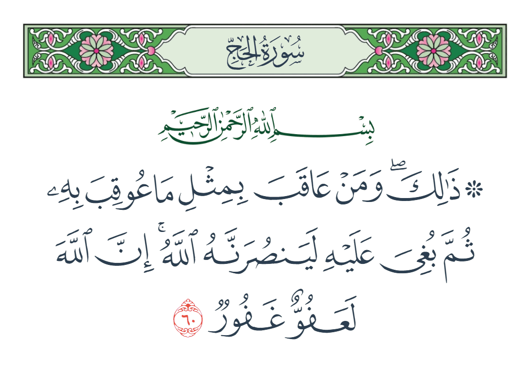  سورة الحج الآية رقم 60