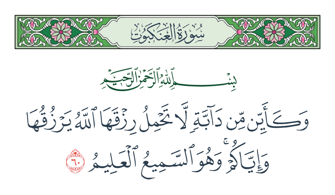  سورة العنكبوت الآية رقم 60