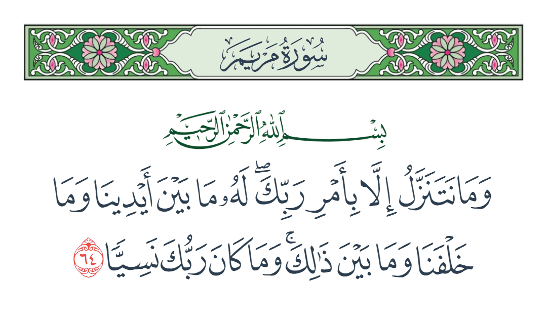  سورة مريم الآية رقم 64