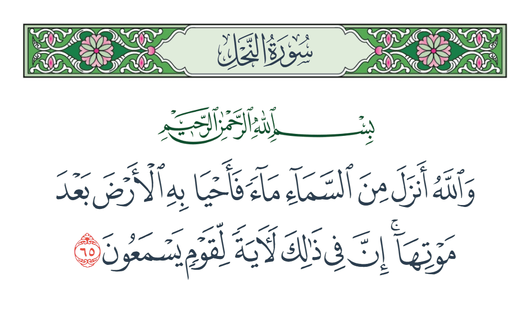  سورة النحل الآية رقم 65