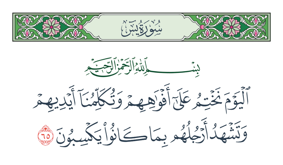  سورة يس الآية رقم 65