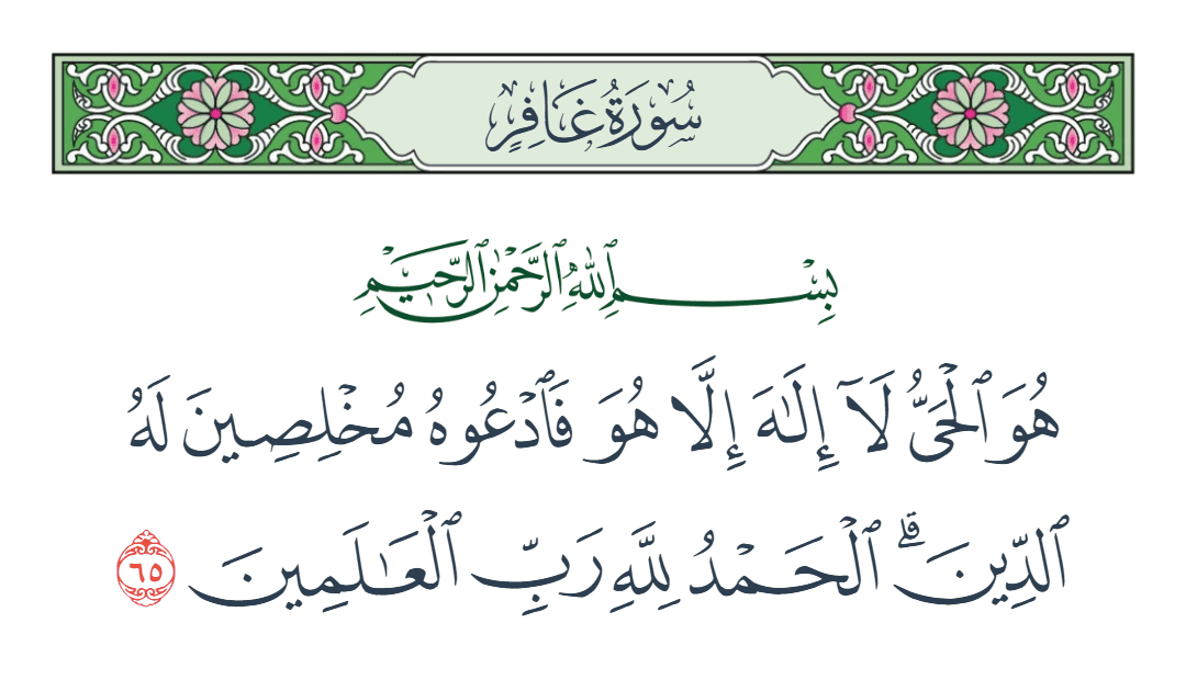  سورة غافر الآية رقم 65