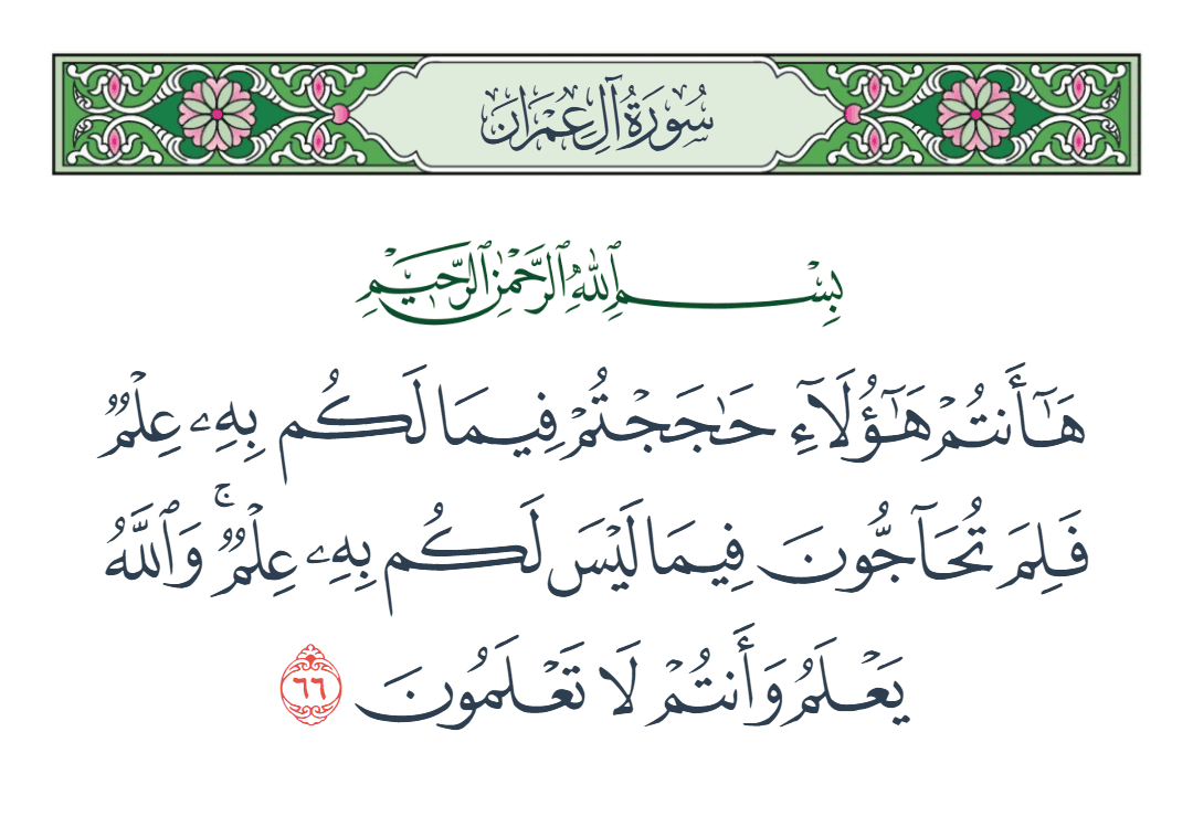  سورة آل عمران الآية رقم 66