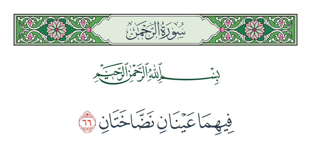  سورة الرحمن الآية رقم 66