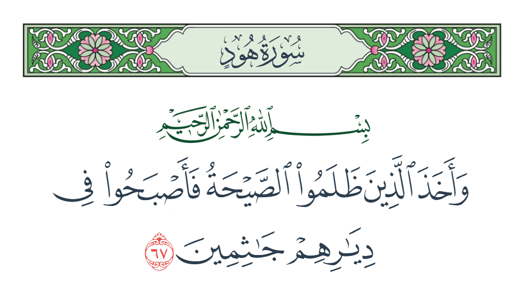  سورة هود الآية رقم 67