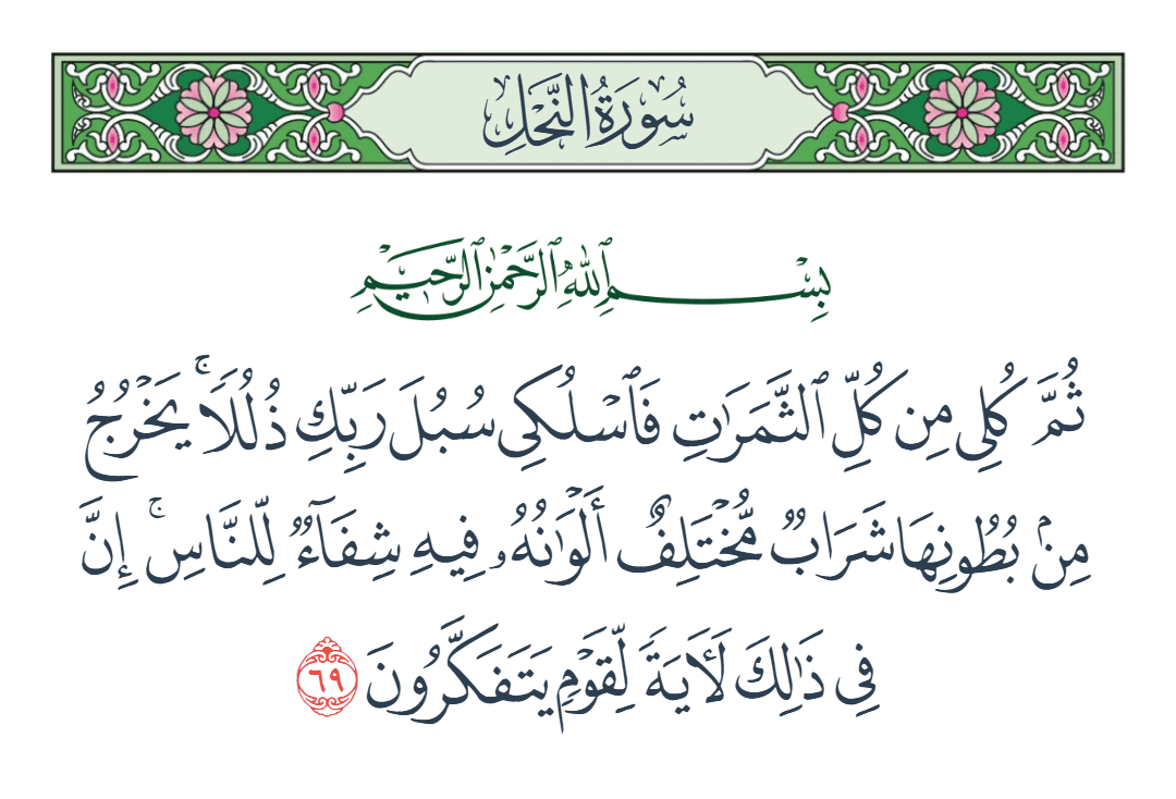  سورة النحل الآية رقم 69