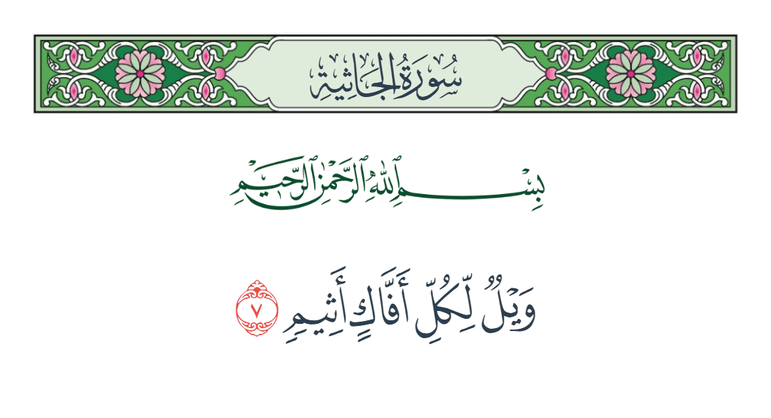  سورة الجاثية الآية رقم 7