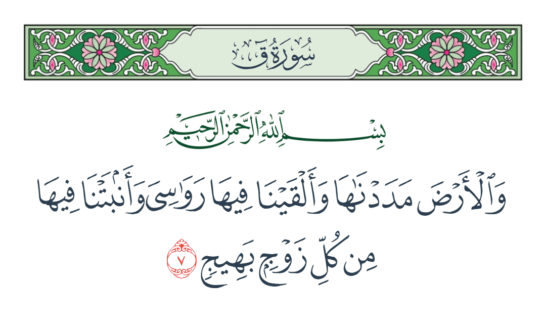  سورة ق الآية رقم 7