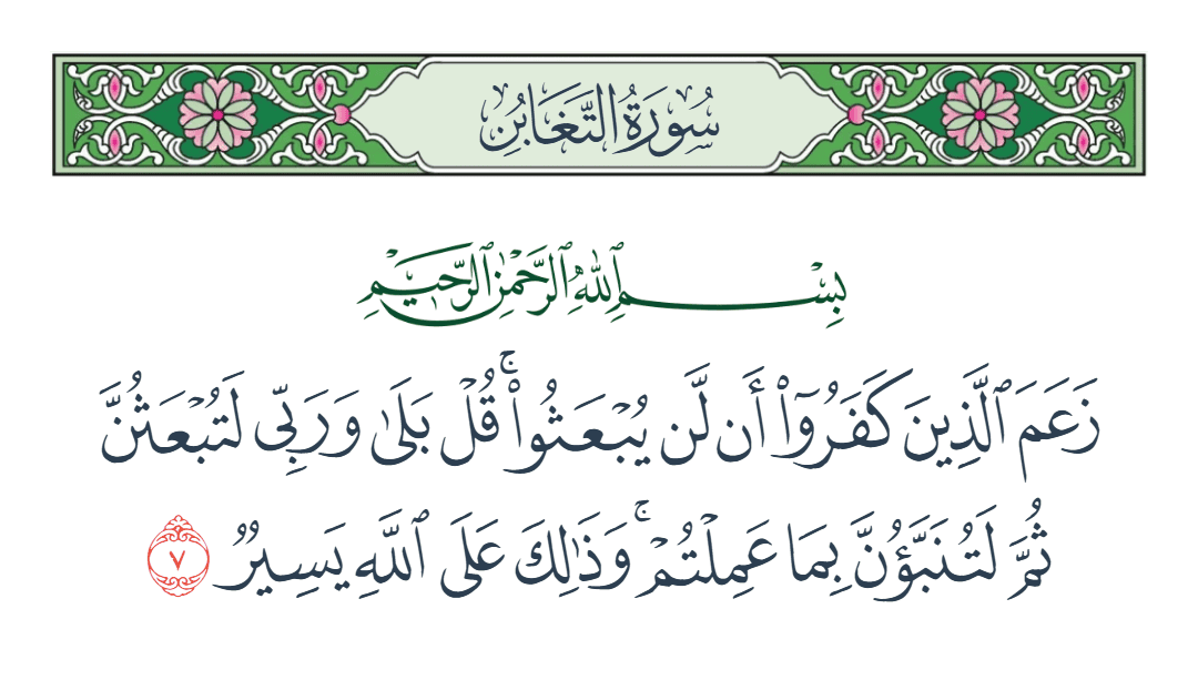  سورة التغابن الآية رقم 7