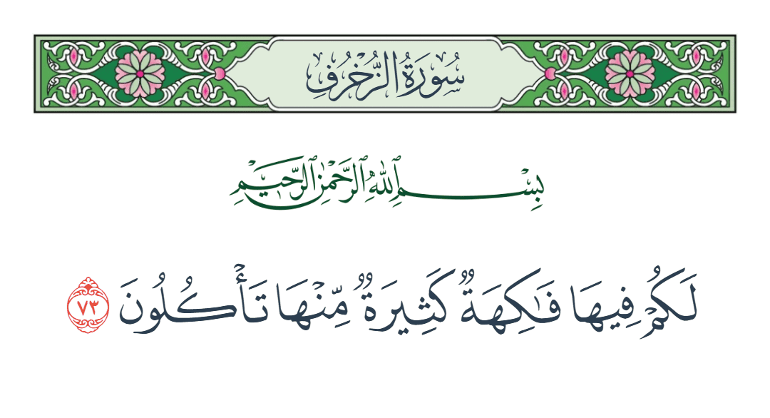  سورة الزخرف الآية رقم 73