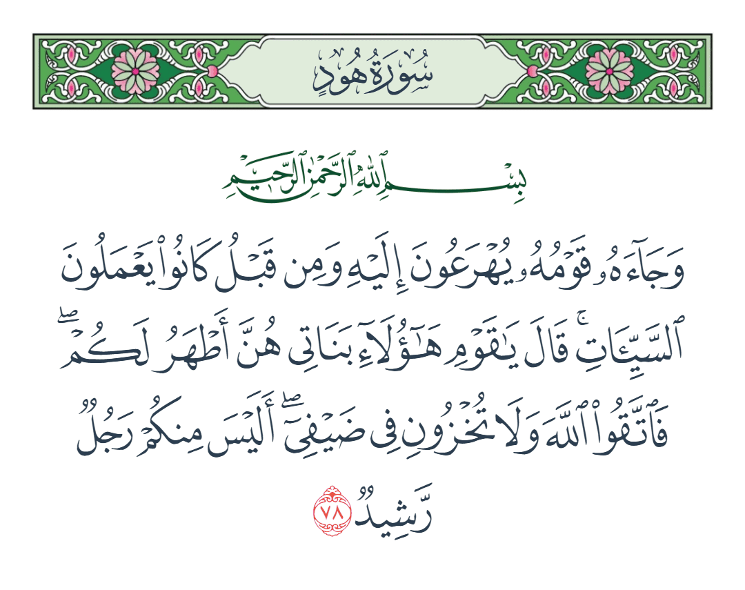  سورة هود الآية رقم 78