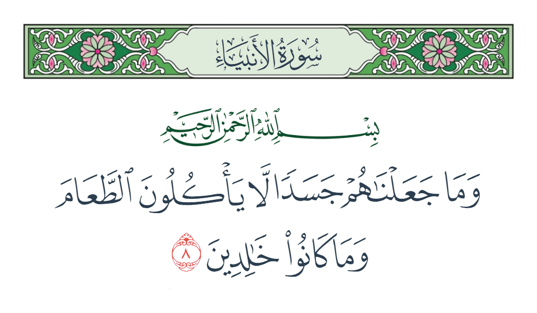  سورة الأنبياء الآية رقم 8