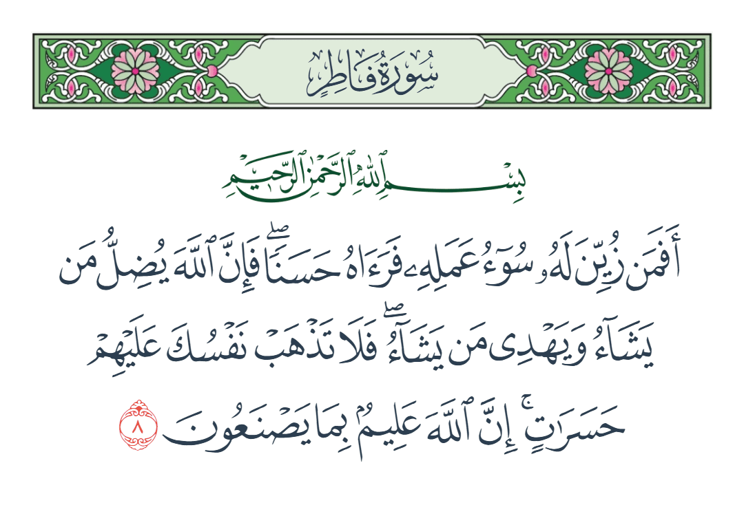  سورة فاطر الآية رقم 8