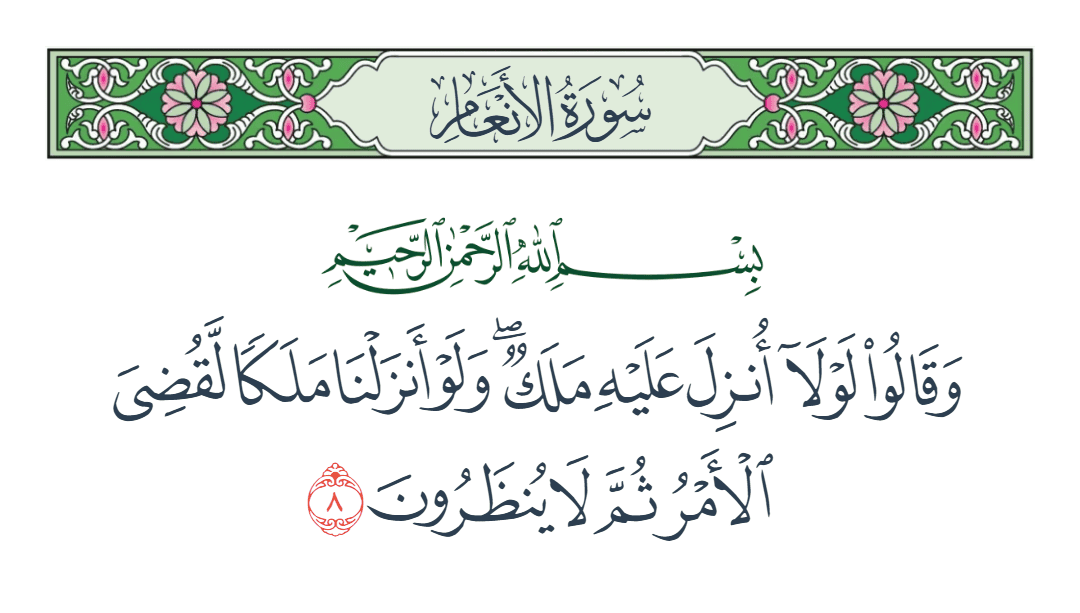  سورة الأنعام الآية رقم 8
