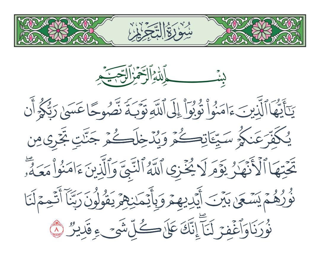  سورة التحريم الآية رقم 8