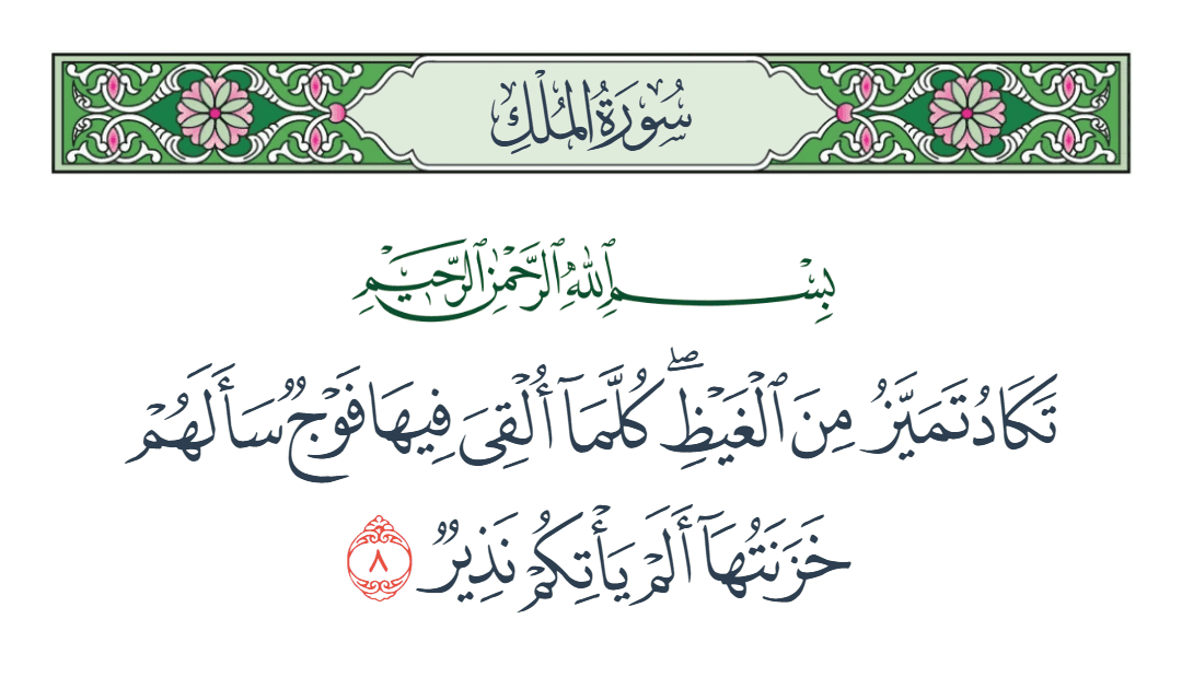  سورة الملك الآية رقم 8