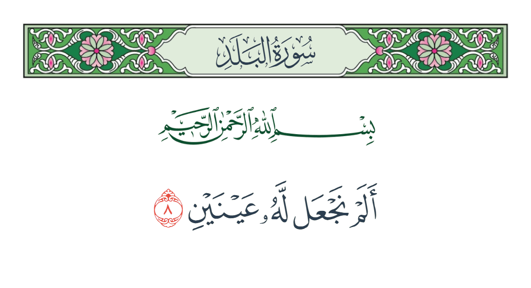  سورة البلد الآية رقم 8