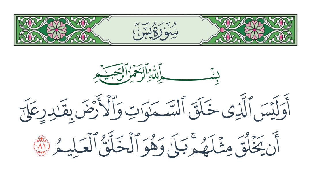  سورة يس الآية رقم 81
