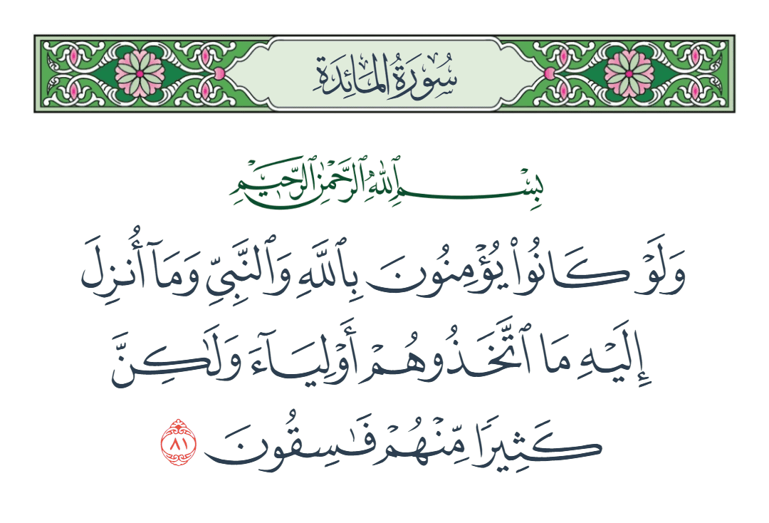  سورة المائدة الآية رقم 81