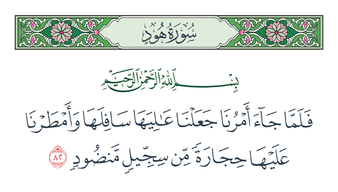  سورة هود الآية رقم 82