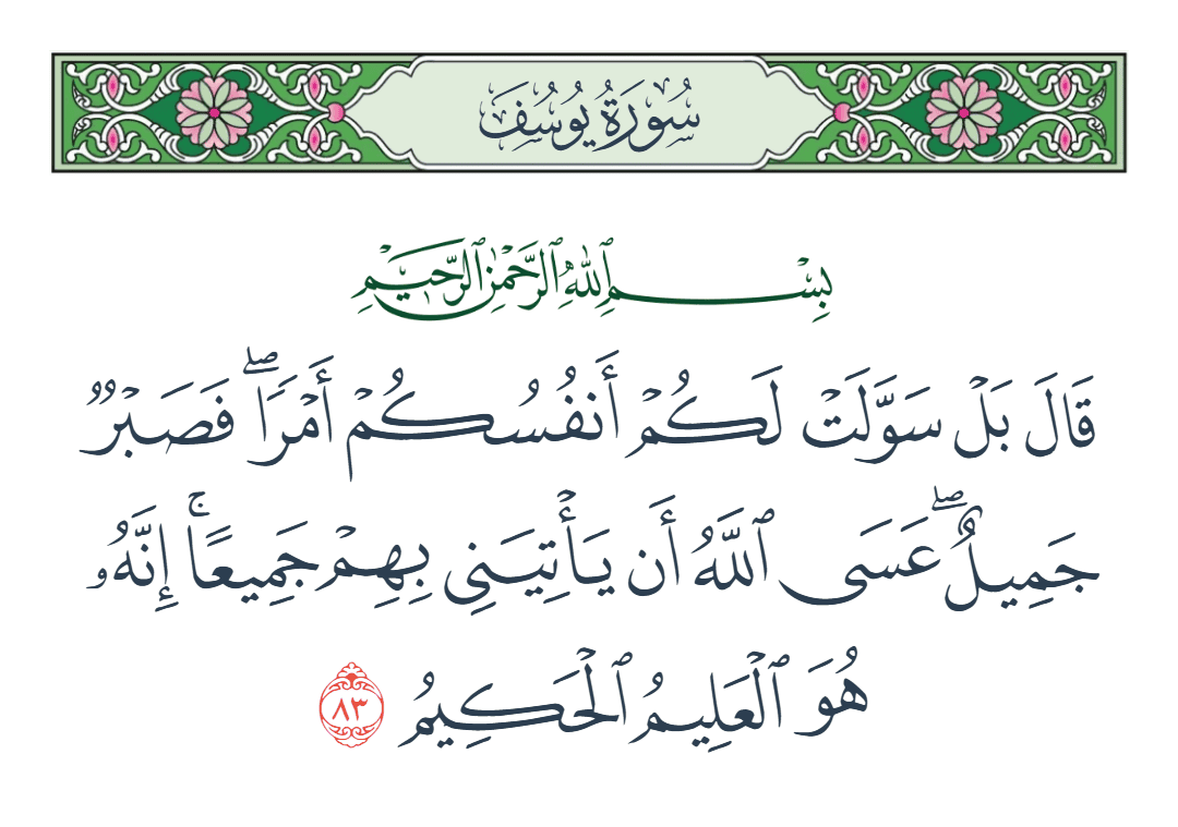  سورة يوسف الآية رقم 83