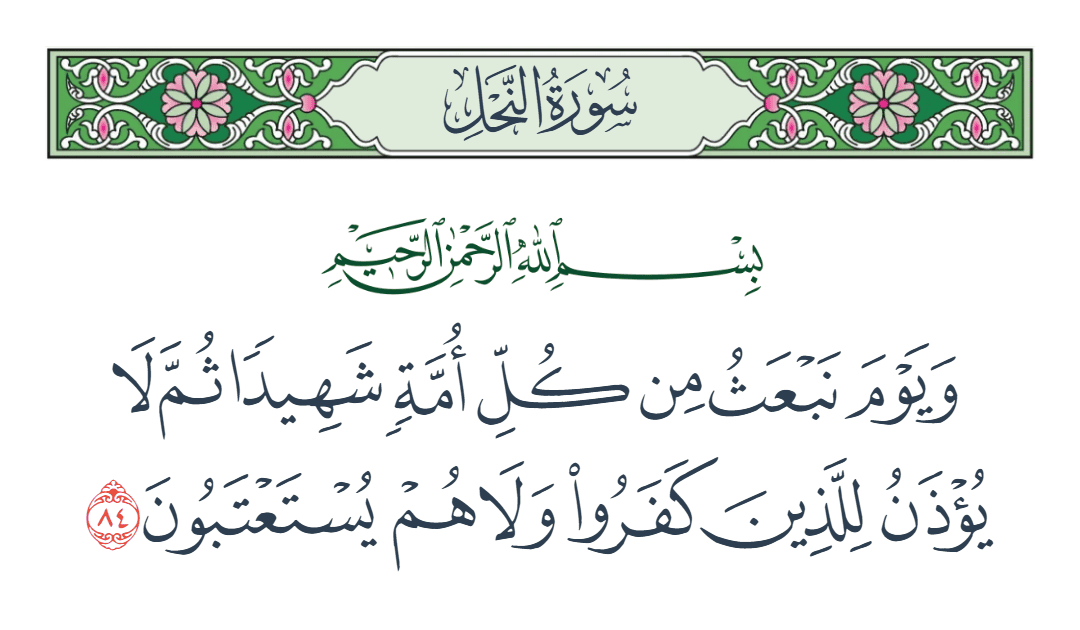  سورة النحل الآية رقم 84