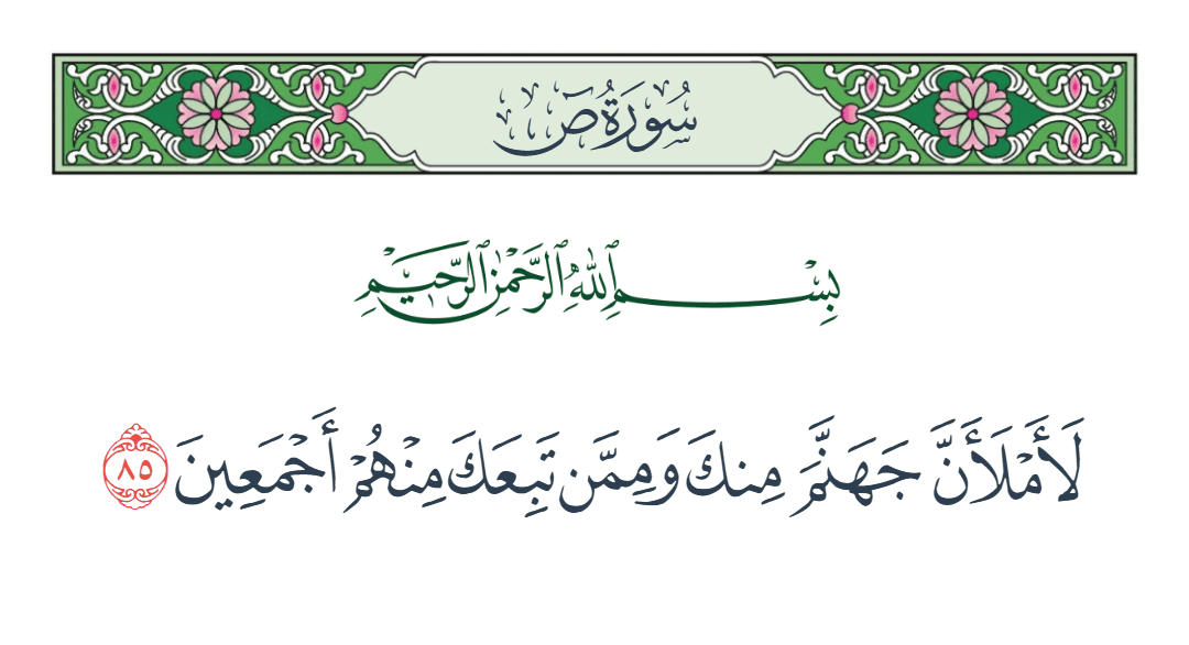  سورة ص الآية رقم 85