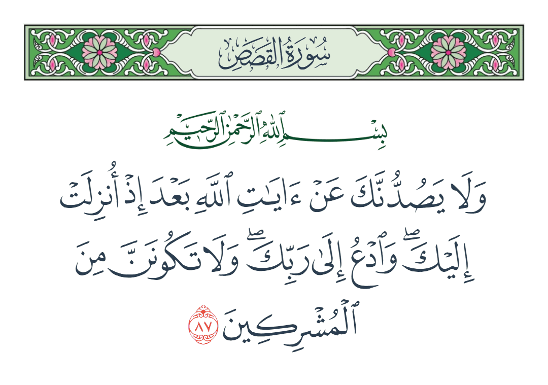  سورة القصص الآية رقم 87