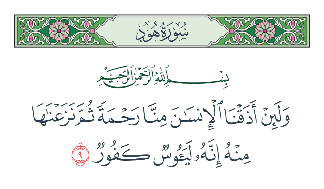  سورة هود الآية رقم 9