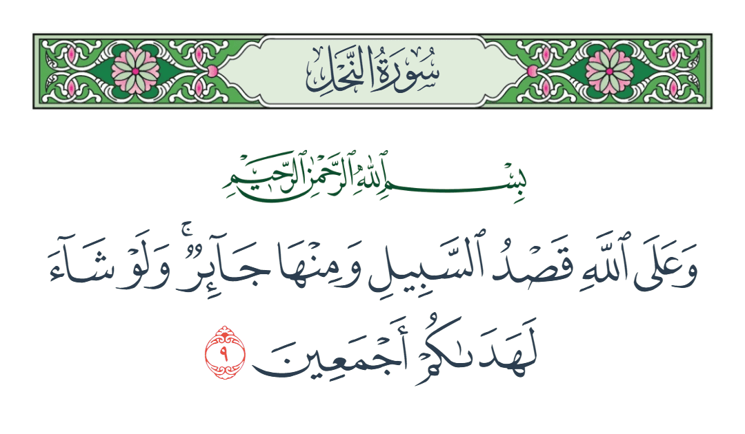  سورة النحل الآية رقم 9