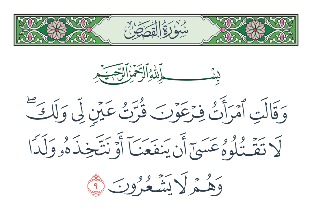  سورة القصص الآية رقم 9