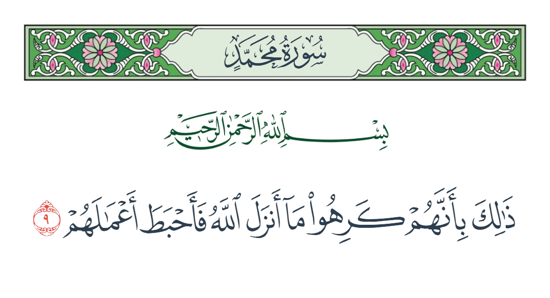  سورة محمد الآية رقم 9