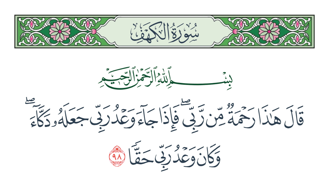  سورة الكهف الآية رقم 98