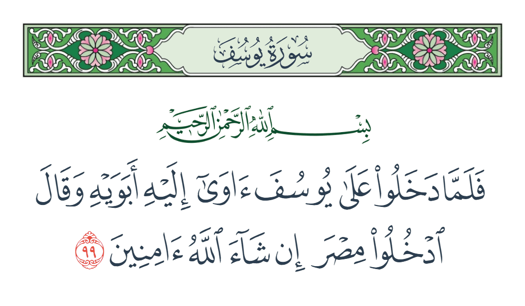  سورة يوسف الآية رقم 99