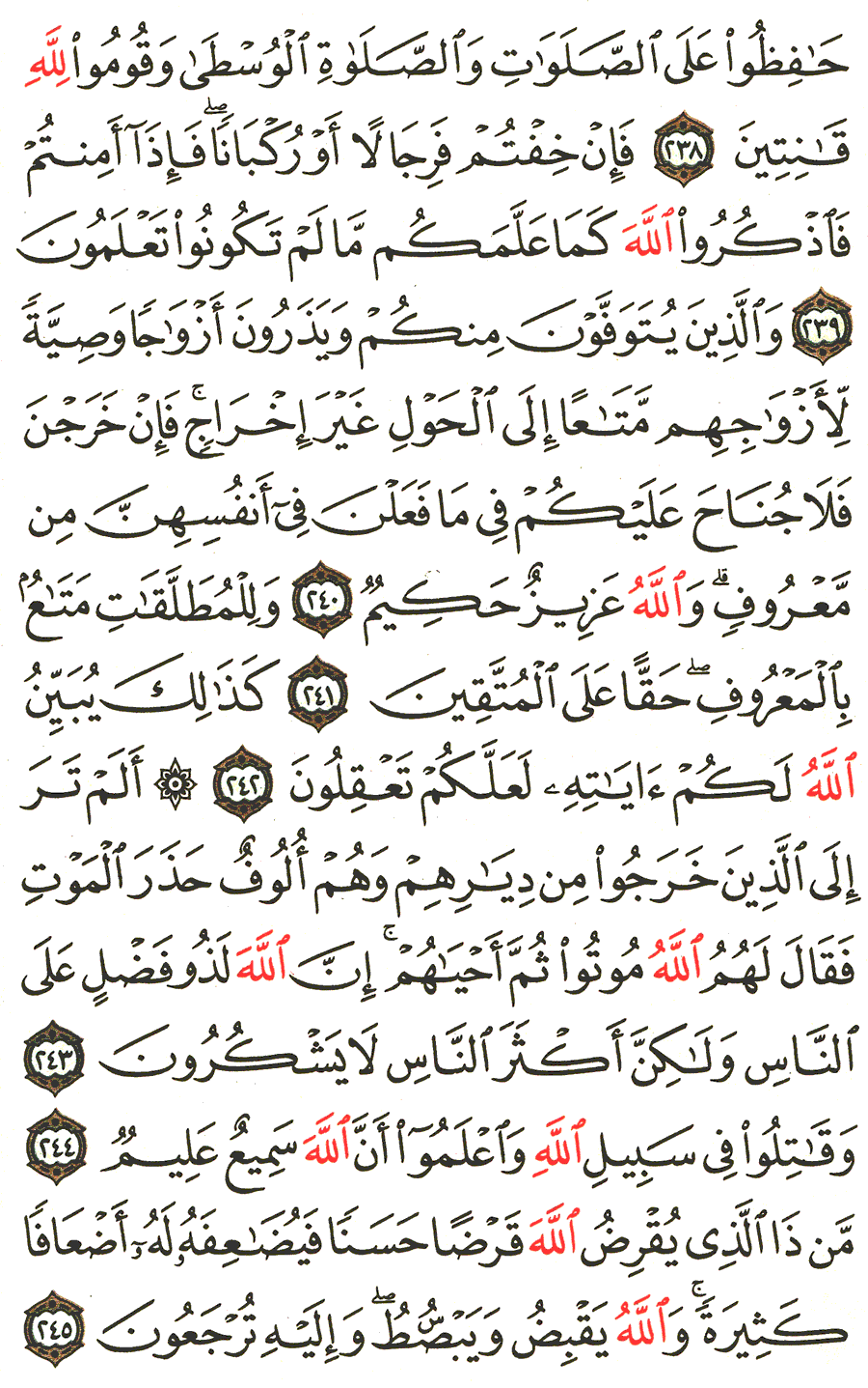 الصفحة رقم 39 من القرآن الكريم مكتوبة من المصحف
