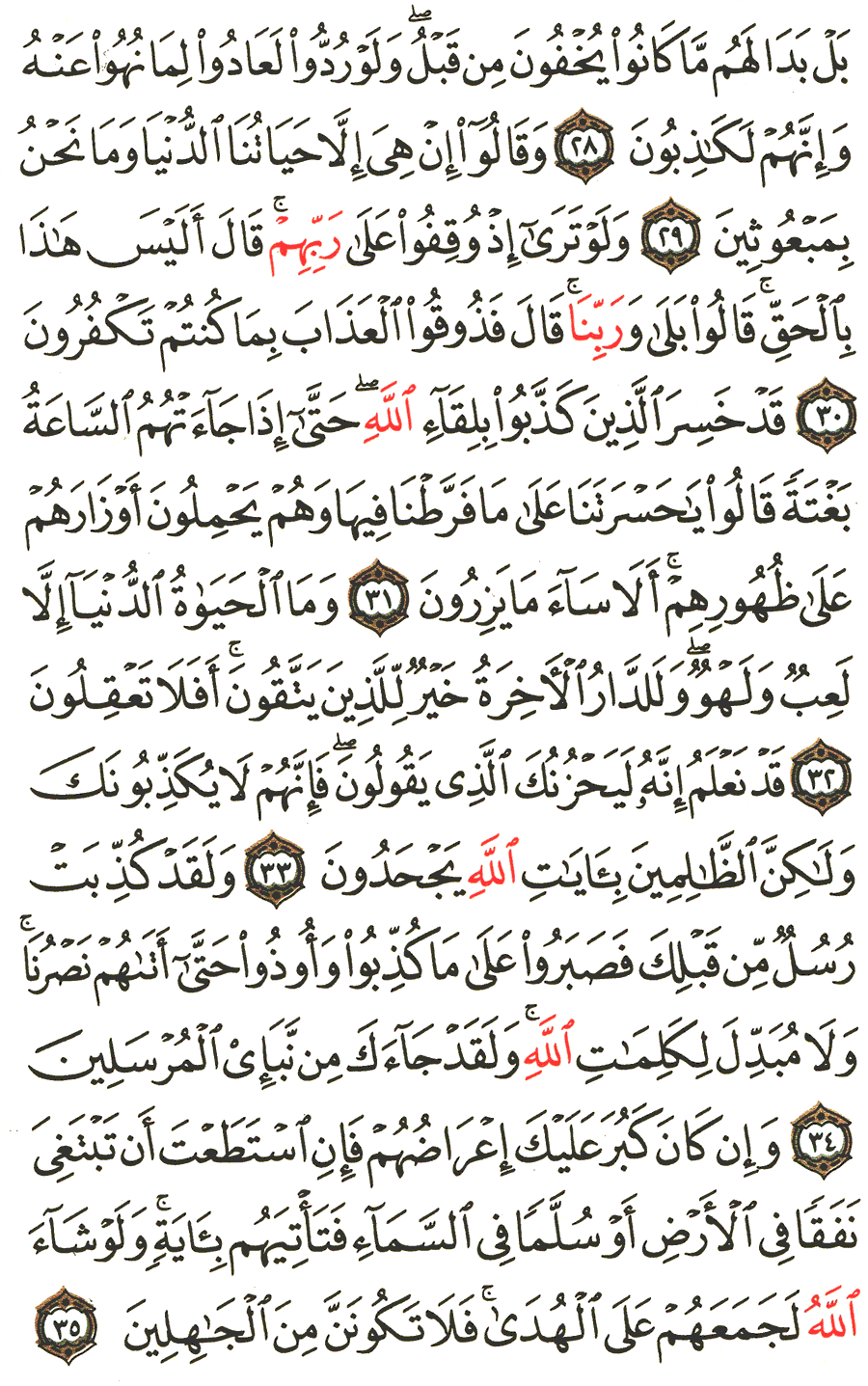 الصفحة رقم 131 من القرآن الكريم مكتوبة من المصحف