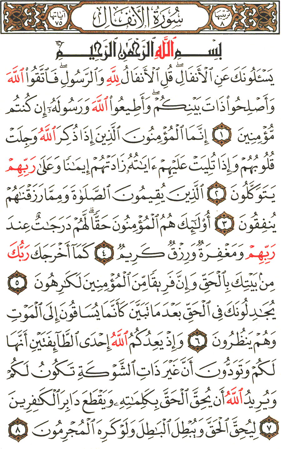 Surah Al Anfal German Translation Of The Meaning