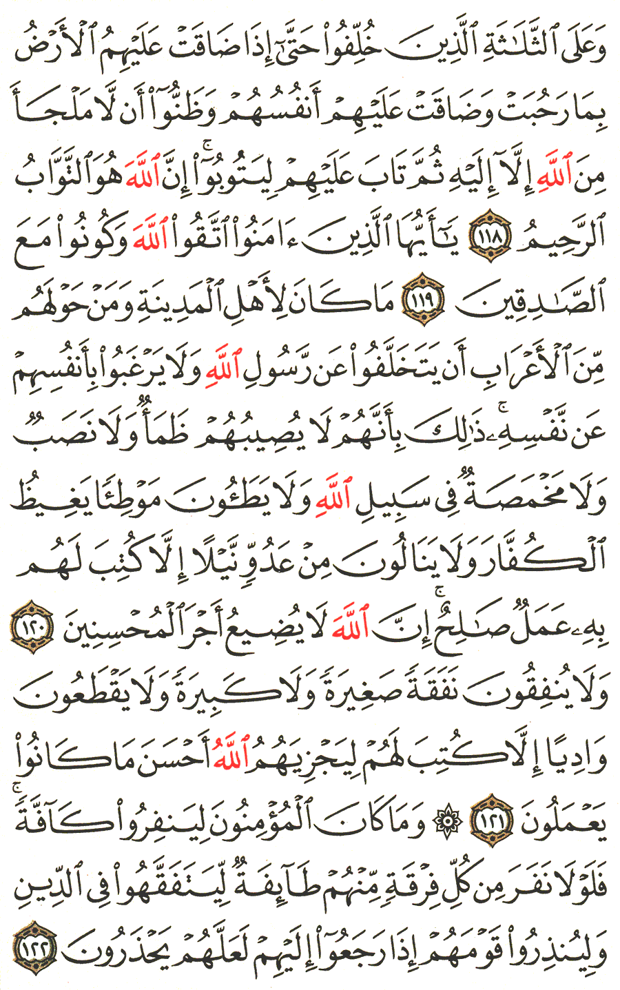 الصفحة رقم 206 من القرآن الكريم مكتوبة من المصحف
