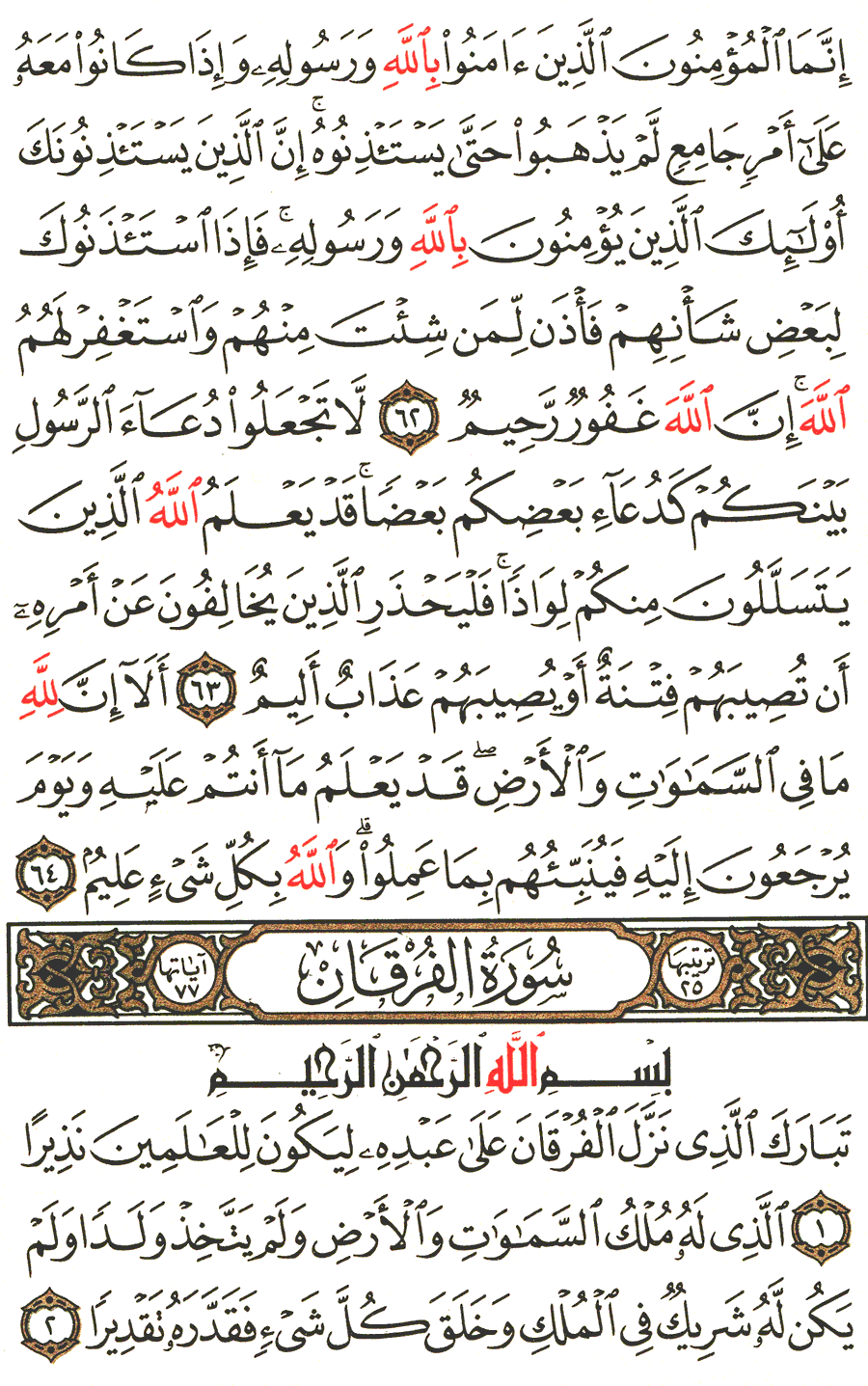 Furqan 63 al ayat Surah Al
