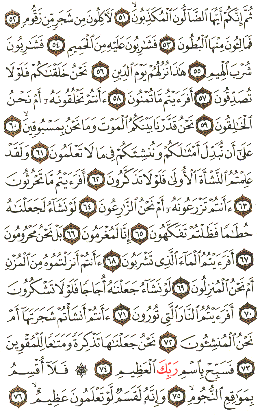 Aya 51 To 76 Surah Al Waqi Ah English Translation Of The Meaning