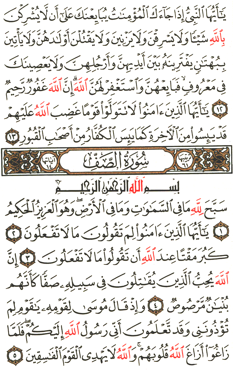 الصفحة رقم 551 من القرآن الكريم مكتوبة من المصحف