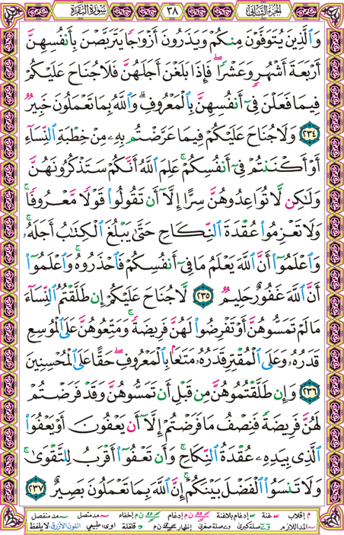 الصفحة رقم  38 من القرآن الكريم مكتوبة من المصحف