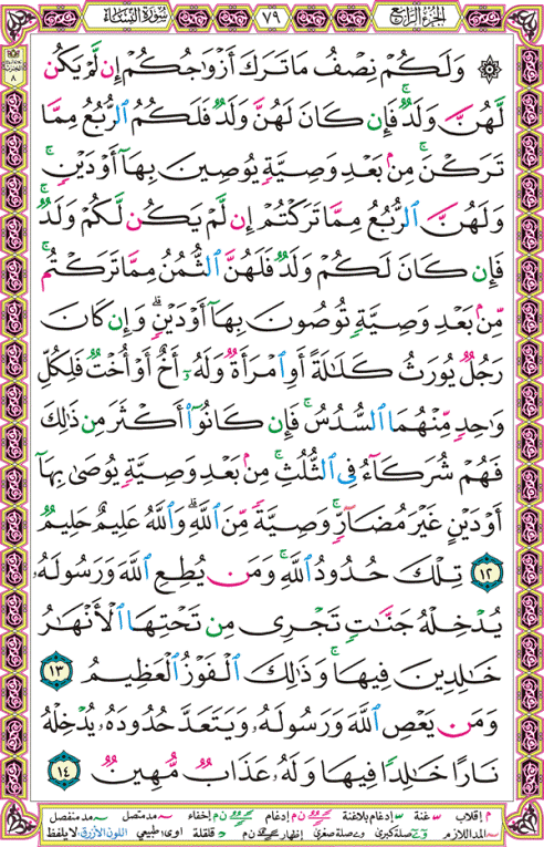 الصفحة رقم 79 من القرآن الكريم مكتوبة من المصحف