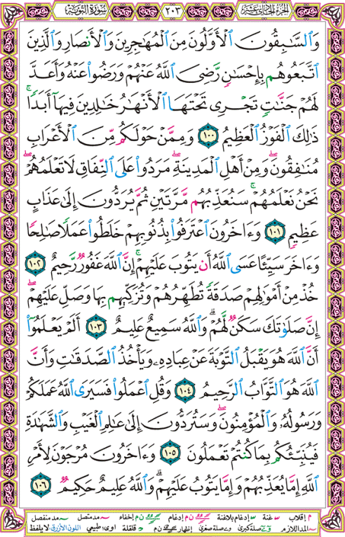 الصفحة رقم 203 من القرآن الكريم مكتوبة من المصحف