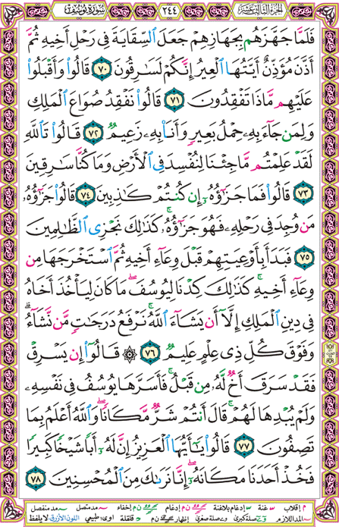 الصفحة رقم 244  من القرآن الكريم مكتوبة من المصحف