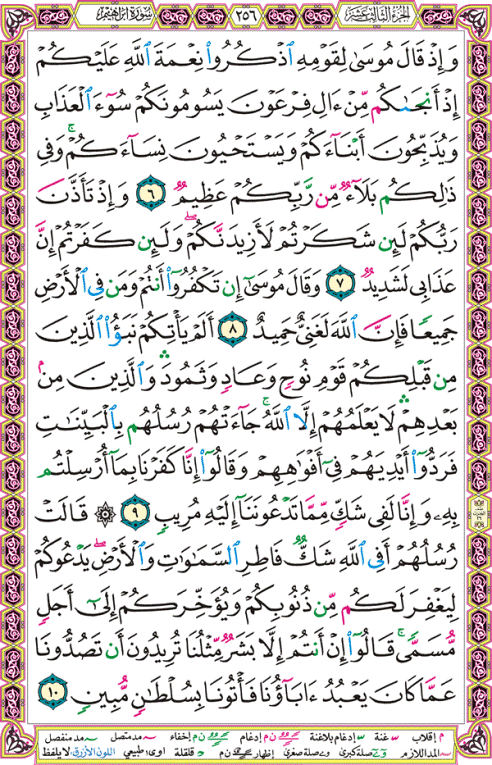 الصفحة رقم 256  من القرآن الكريم مكتوبة من المصحف