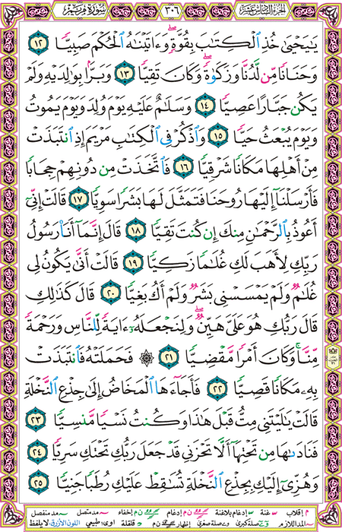 الصفحة رقم 306  من القرآن الكريم مكتوبة من المصحف